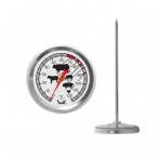 Термометр для продуктов биметаллический Стеклоприбор ТБ-3-М1-28 с металлическим щупом 581167