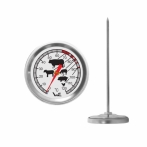Термометр для продуктов биметаллический Стеклоприбор ТБ-3-М1-29 с металлическим щупом и клипсой 270037
