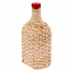 Стеклянная Бутылка Малек 0.75 л, оплетка листьями кукурузы